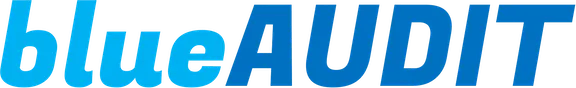 Blue Audit logo dark